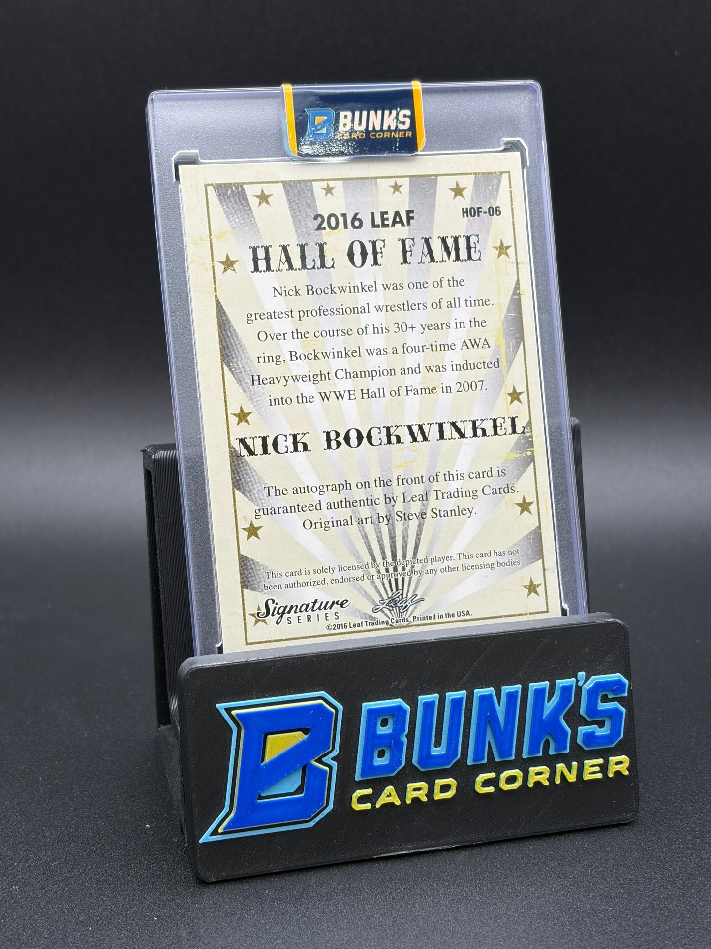 2016 Nick Bockwinkel HOF Signature Series 6/10