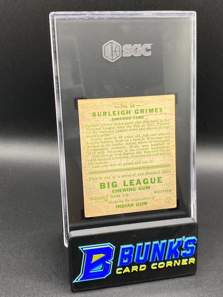 1933 Burleigh Grimes SGC 4