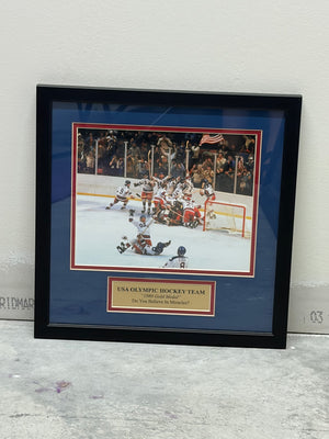 1980 Gold Medal "Do You Believe In Miracles" Frame 14x14