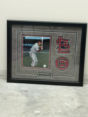 Stan Musial Auto 1969 Baseball HOF Frame 19x22