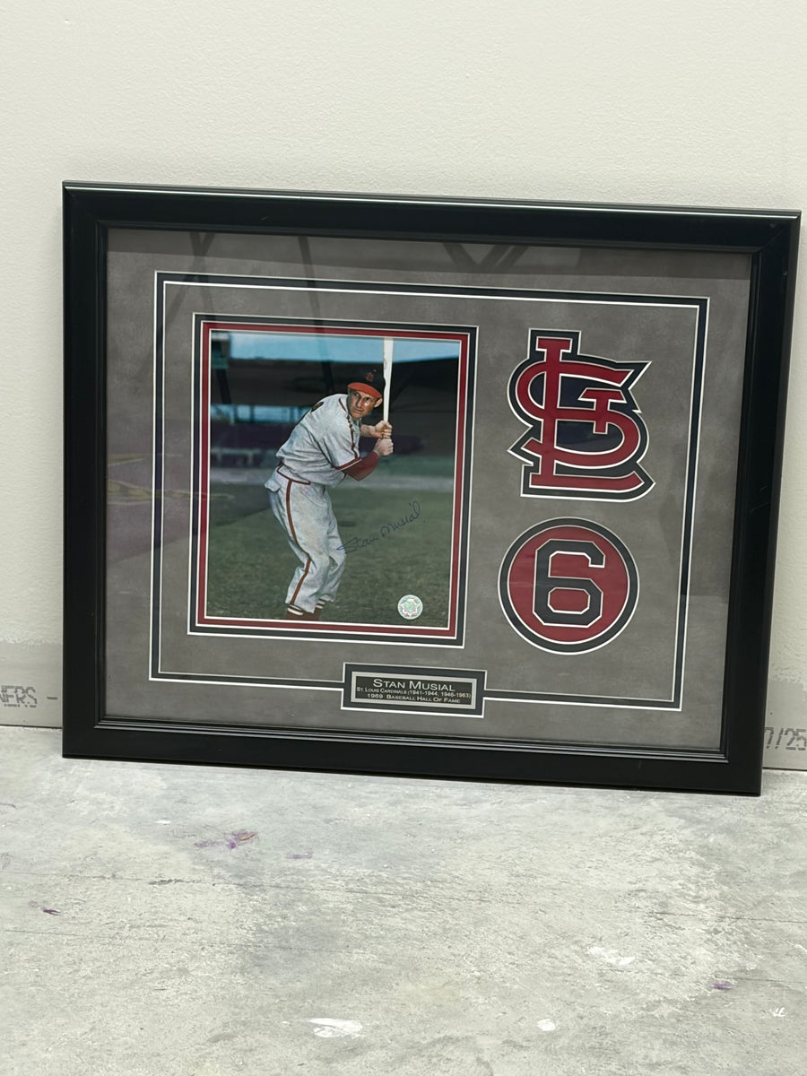 Stan Musial Auto 1969 Baseball HOF Frame 19x22