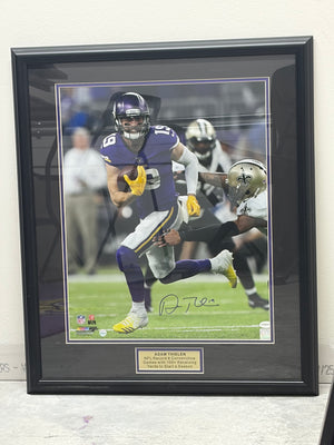 Adam Thielen Auto NFL 8 Consecutive Games Frame 22x26