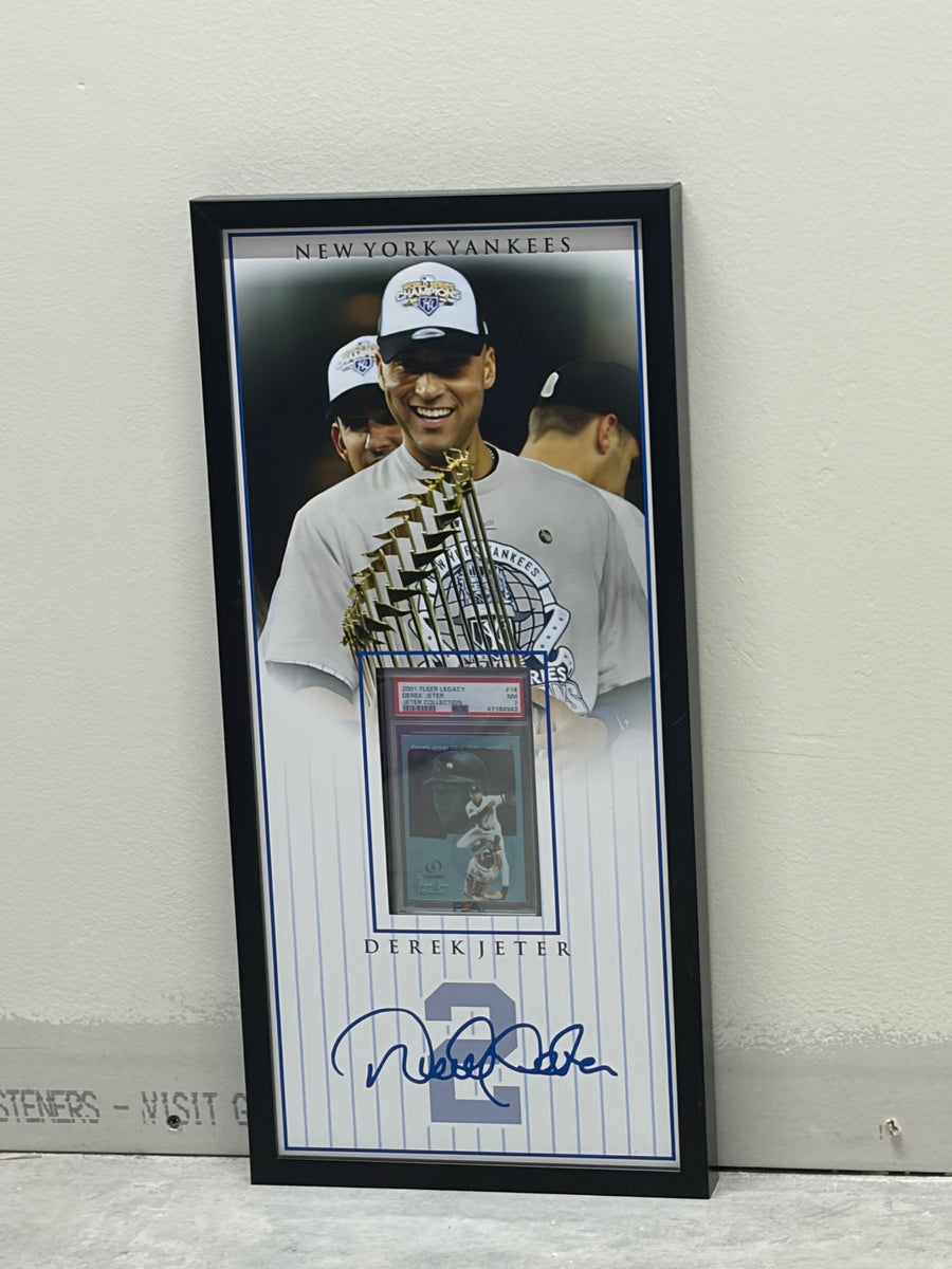 2001 Derek Jeter "Jeter Collection" Fleer Legacy PSA 7 Auto Frame 10x21