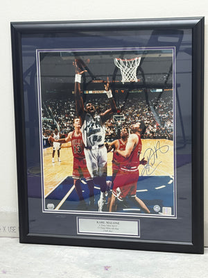 Karl Malone 2 Time NBA MVP 13 Time NBA All Star Frame 22.5x26.5