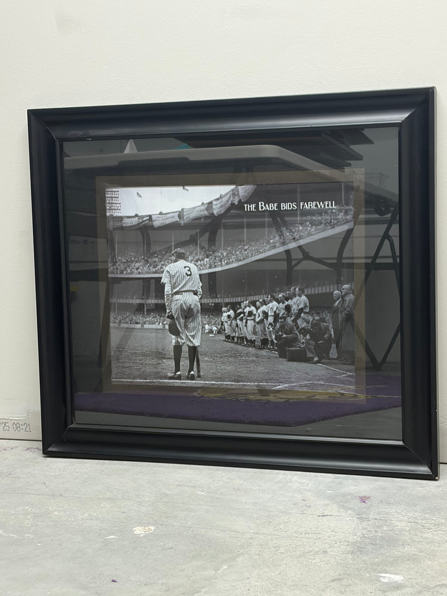 Babe Ruth "The Babe Bids Farewell" Frame 26x29 1/2