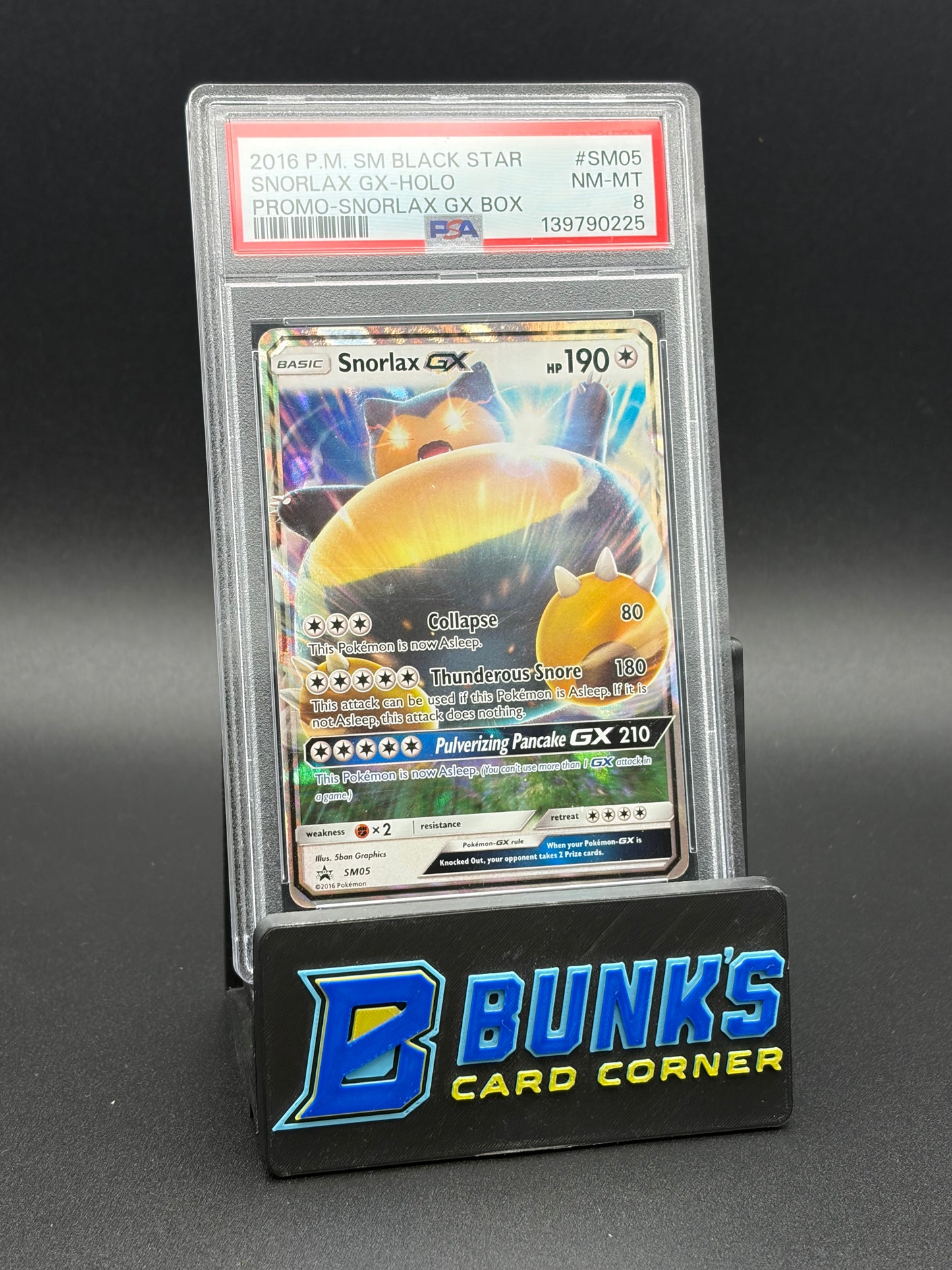 Snorlax GX Holo Promo PSA 8