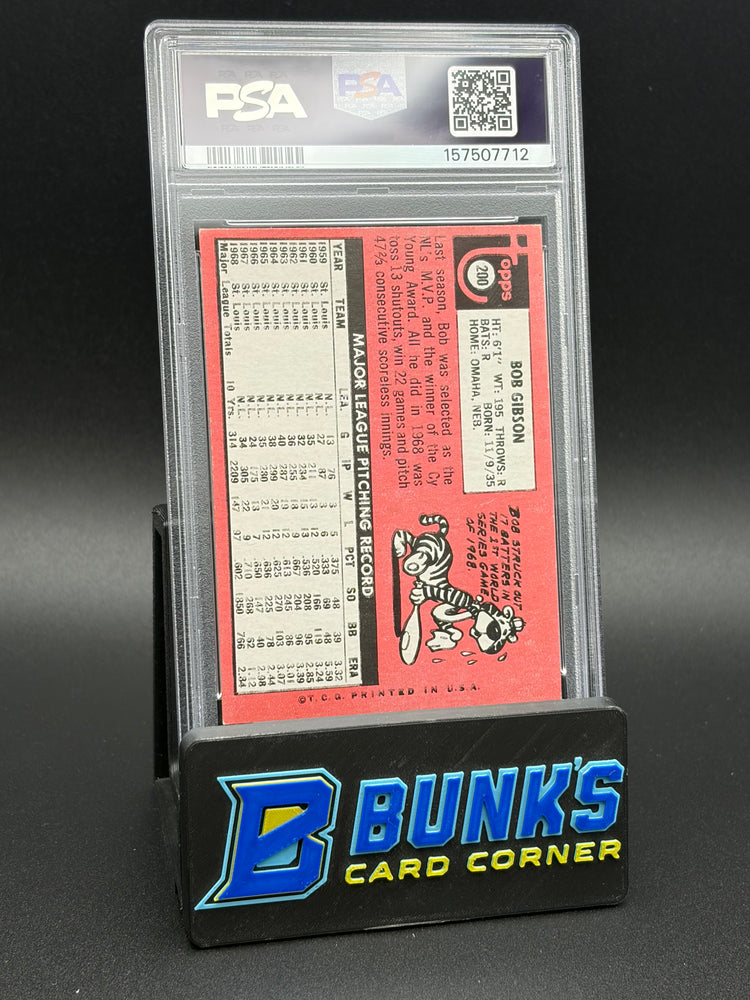 1969 Bob Gibson Topps PSA 5 HOF