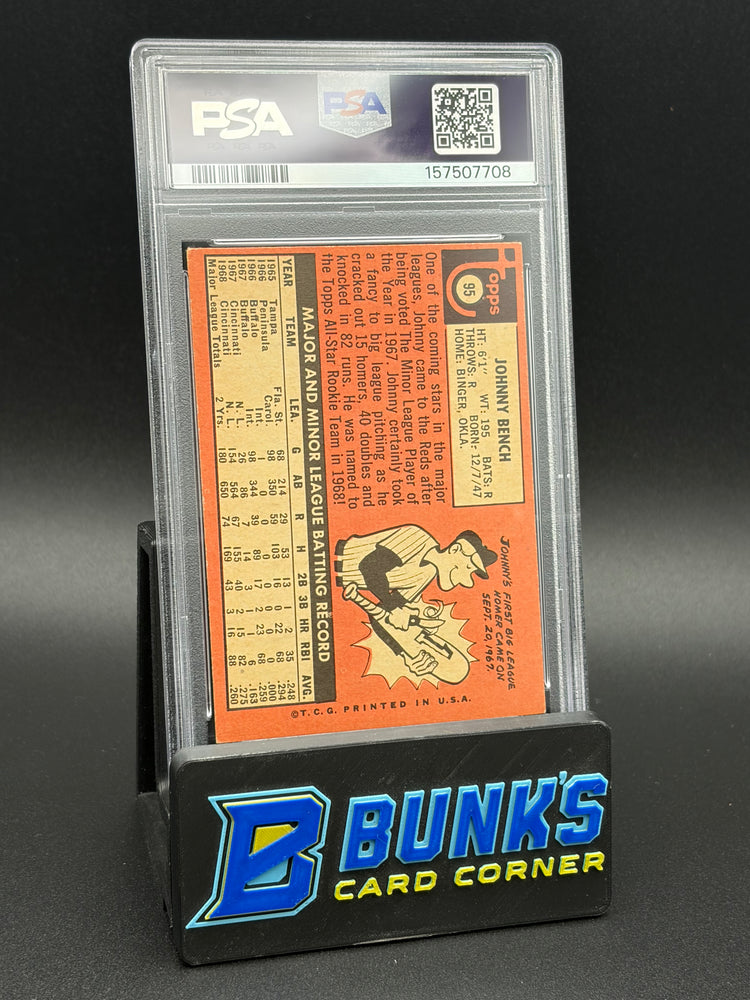 1969 Johnny Bench All Star Rookie PSA 4