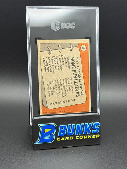 1972 Willie Stargell & Hank Aaron & Lee May Home Run Leaders SGC 5