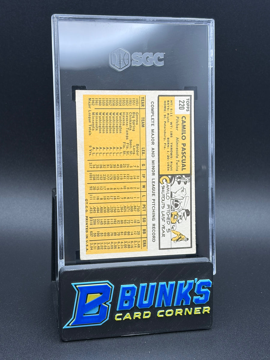 1963 Camilo Pascual Topps SGC 5