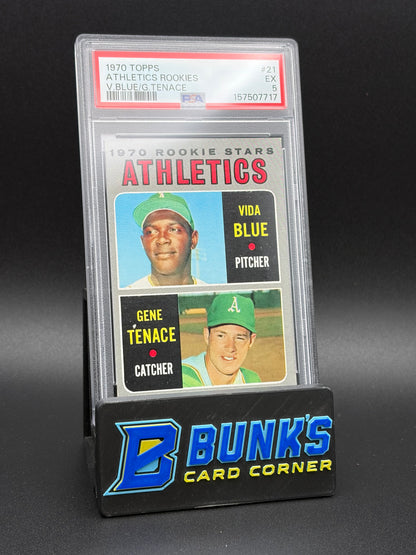 1970 Vida Blue & Gene Tenace Athletics Rookies PSA 5