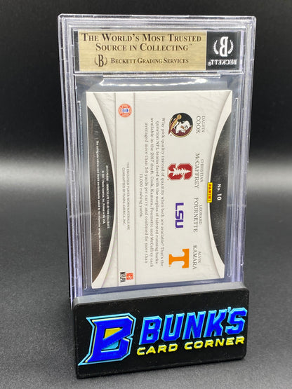2017 Kamara/Cook/McCaffrey/Fournette Patches Beckett 9.5