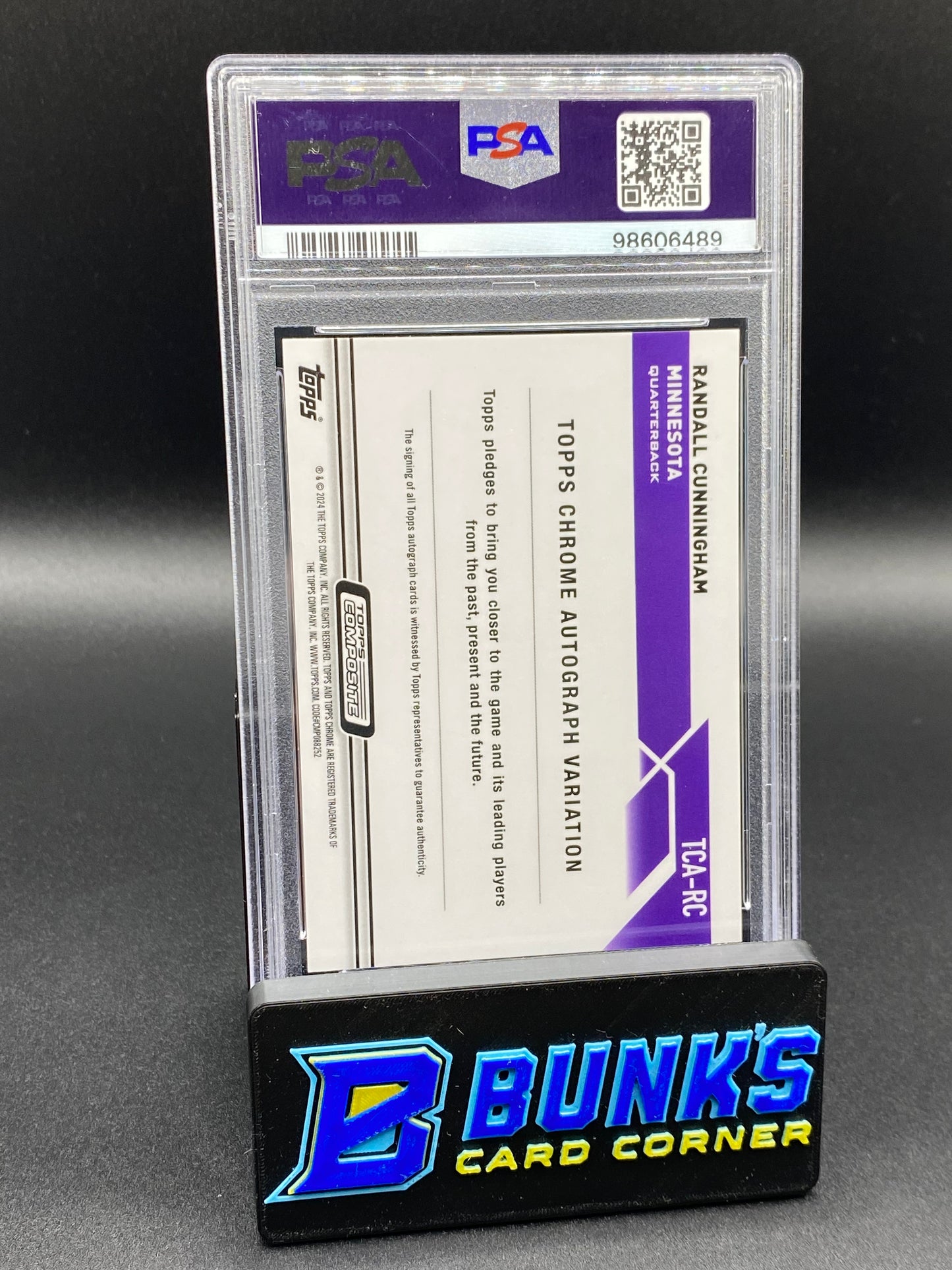 2023 Randall Cunningham Chrome Auto-PRP SPCKL REF. PSA 10