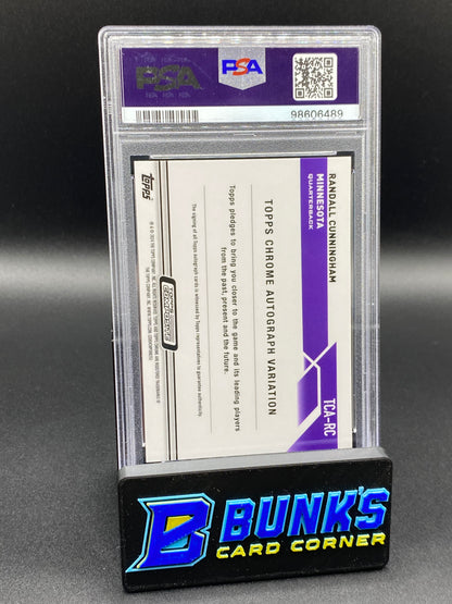 2023 Randall Cunningham Chrome Auto-PRP SPCKL REF. PSA 10