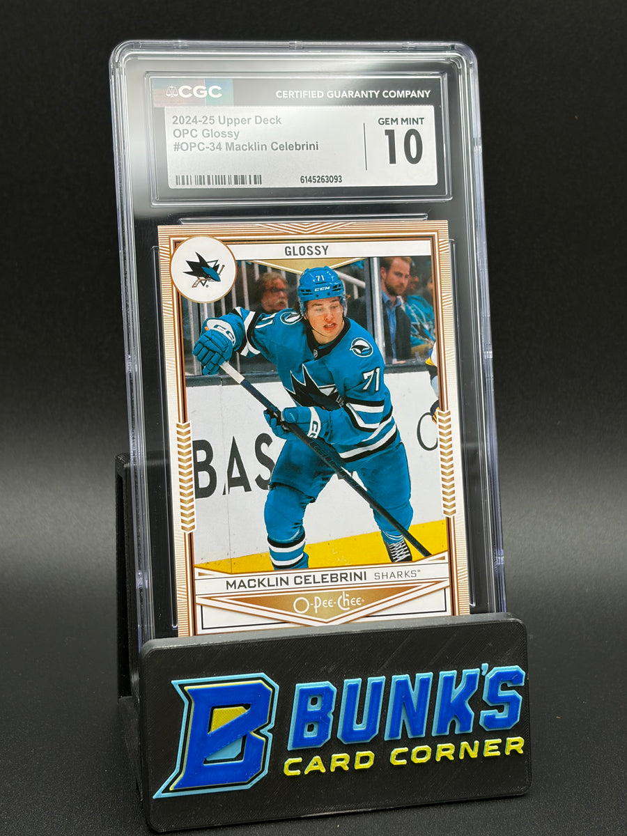 2024-25 Macklin Celebrini OPC Glossy Upper Deck RC CGC 10