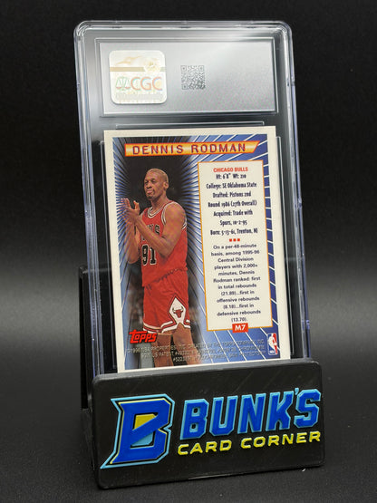 1996-97 Dennis Rodman Bordered Mystery Finest Topps CGC 9