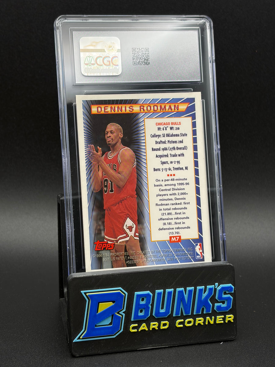 1996-97 Dennis Rodman Bordered Mystery Finest Topps CGC 9
