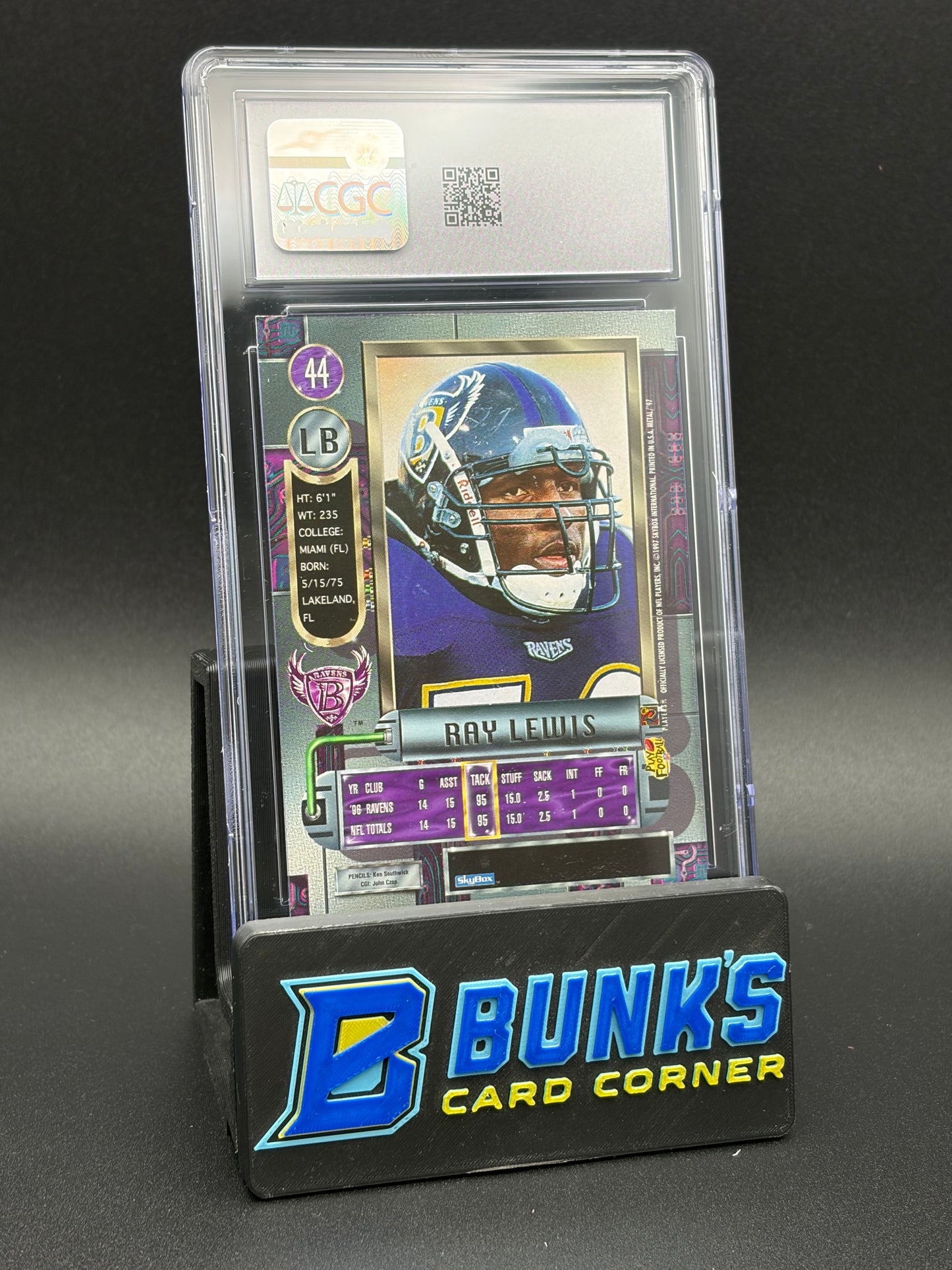 1997 Ray Lewis Metal Universe CGC 9