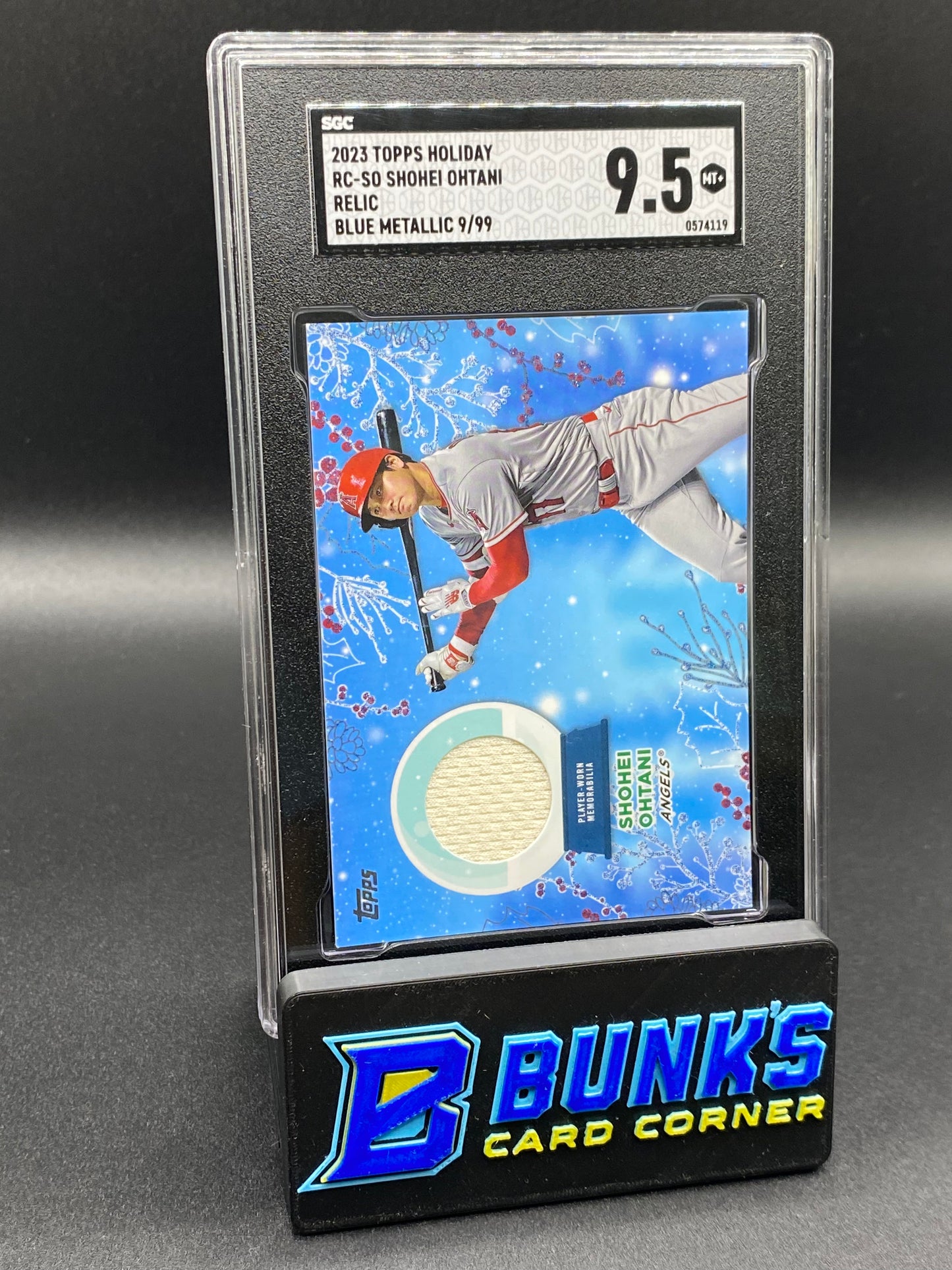 2023 Shohei Ohtani Relic Blue Metallic SGC 9.5