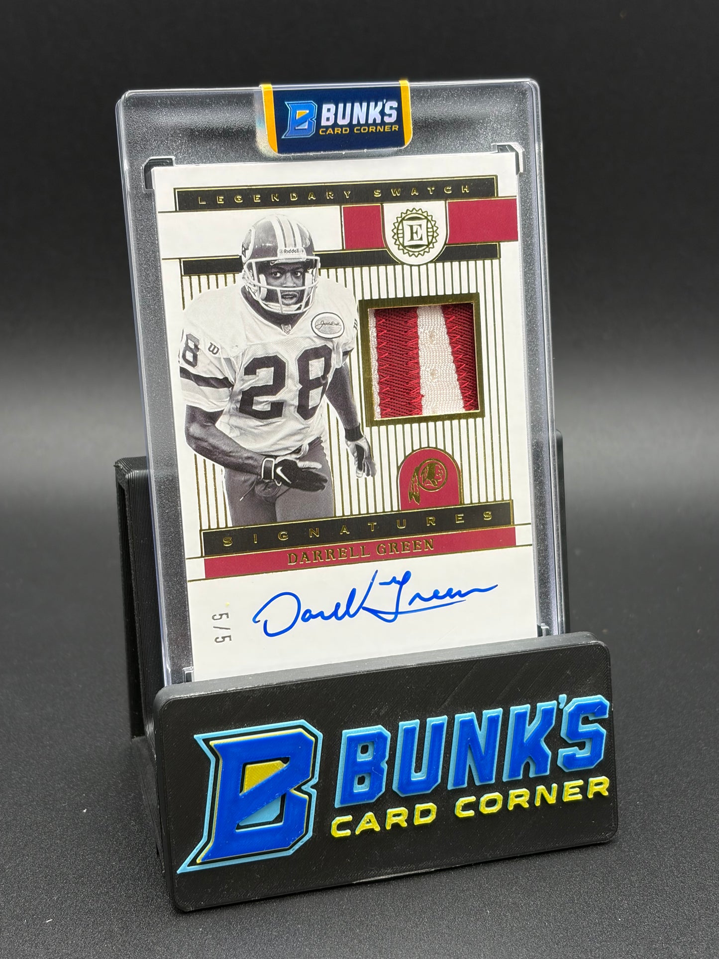 2022 Darrell Green Encased Legendary Swatch Signatures 5/5