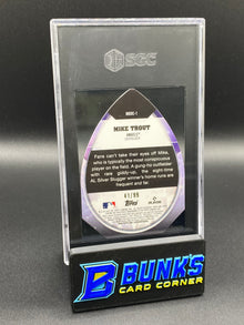 2022 Mike Trout Ben's Diamond Die-Cuts Green Ref. 41/99 SGC 9.5
