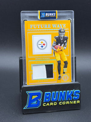 2022 George Pickens Panini Encased Future Wave Jersey Gold 3/25 RC