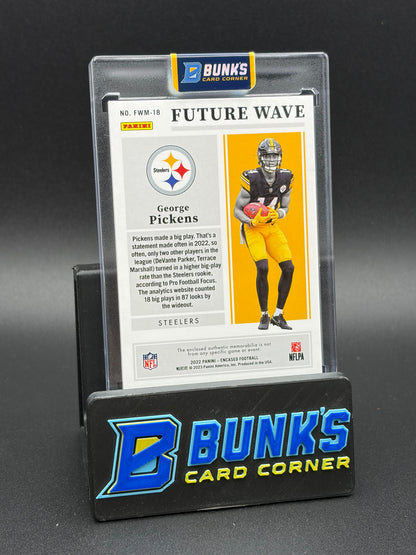 2022 George Pickens Panini Encased Future Wave Jersey Gold 3/25 RC