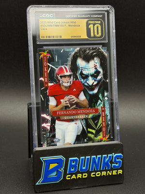 2025 Fernando Mendoza Lava Wild Card Jokers CGC Pristine 10 1/1