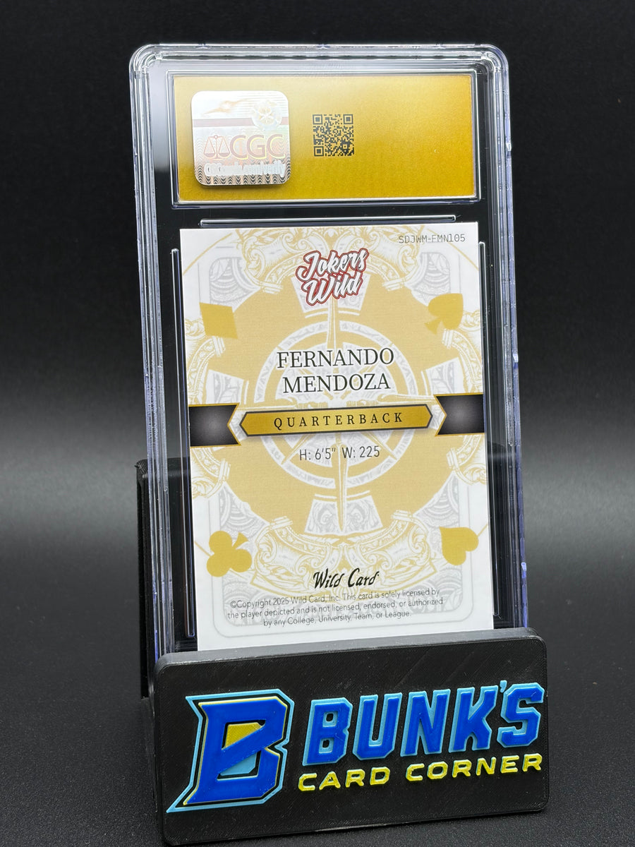 2025 Fernando Mendoza Lava Wild Card Jokers CGC Pristine 10 1/1