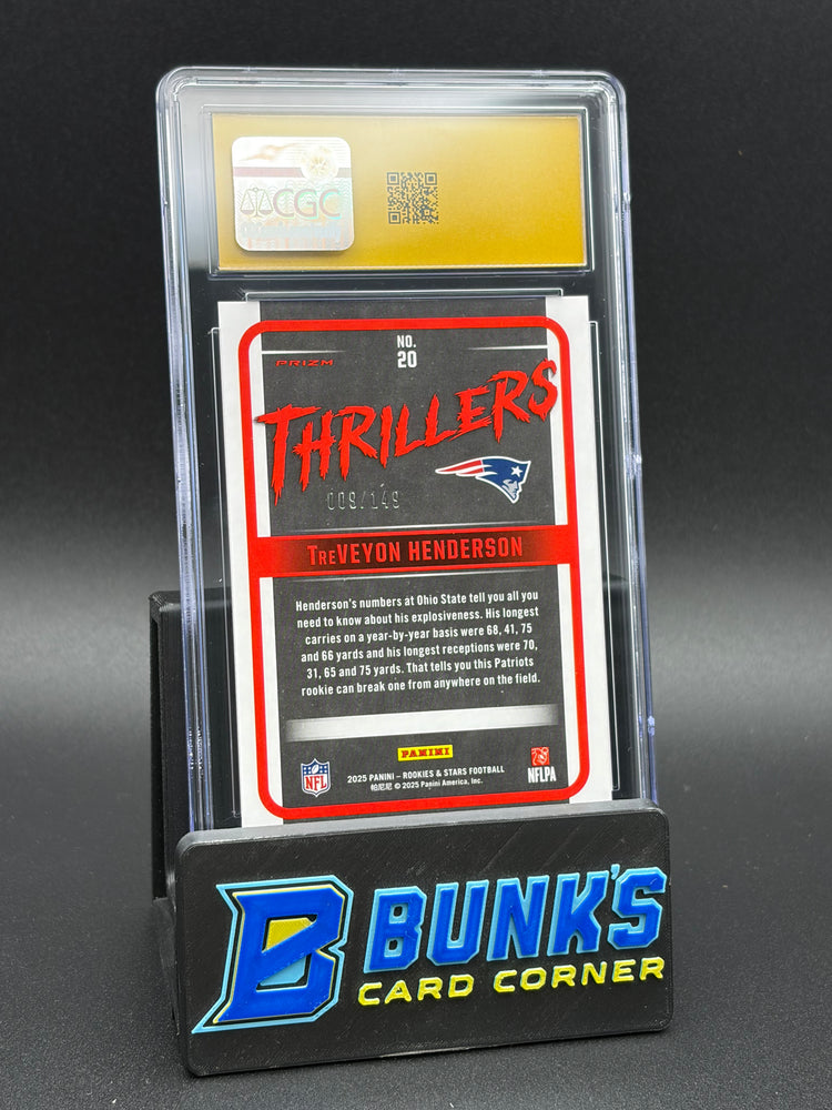 2025 TreVeyon Henderson White Thrillers Rookies & Stars CGC Pristine 10