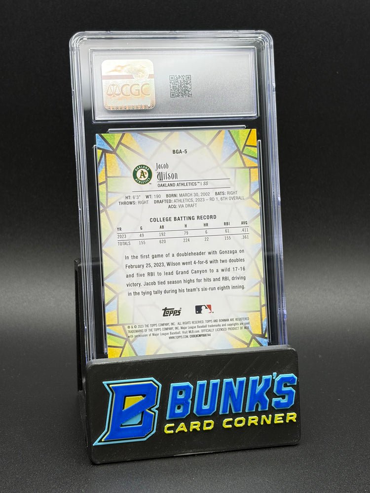 2023 Jacob Wilson Glass Bowman Draft CGC 10 SP