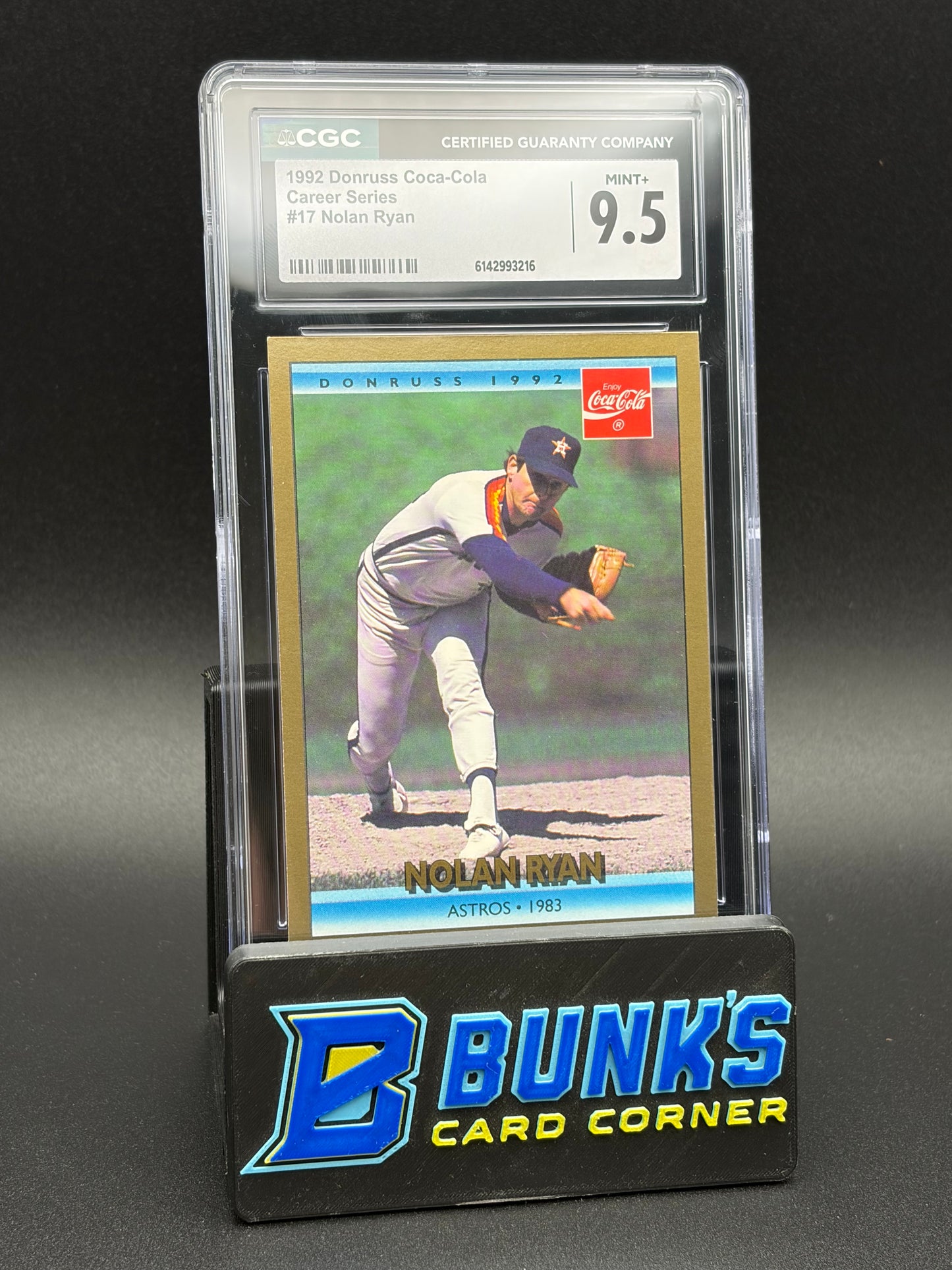 1992 Nolan Ryan Career Series Donruss Coca-Cola CGC 9.5