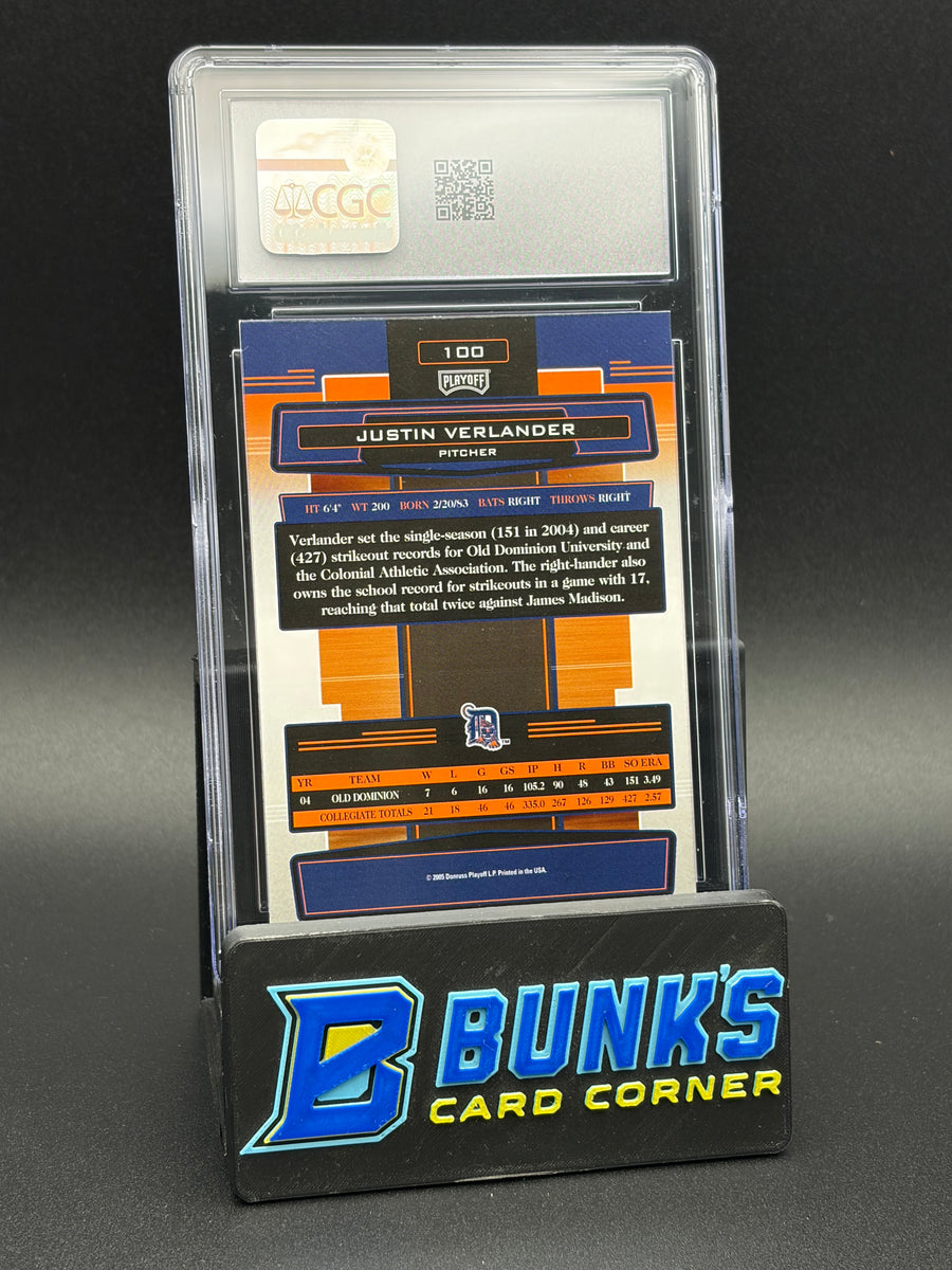 2005 Justin Verlander Retail Playoff Absolute Memorabilia CGC 9 RC