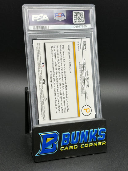 2024 Paul Skenes Blue/Green Lava Lamps Topps Chrome PSA 10 RC 3/125