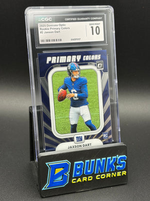 2025 Jaxson Dart Rookie Primary Colors Donruss Optic CGC 10 RC