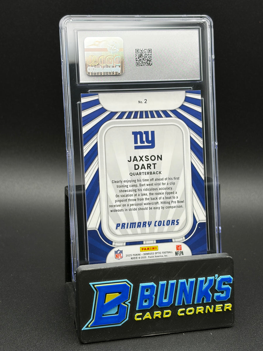 2025 Jaxson Dart Rookie Primary Colors Donruss Optic CGC 10 RC