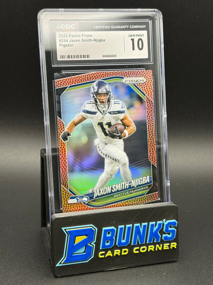 2025 Jaxon Smith-Njigba Pigskin Panini Prizm CGC 10