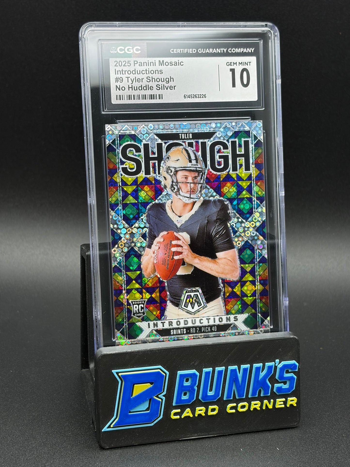 2025 Tyler Shough No Huddle Shough Panini Mosaic CGC 10 RC