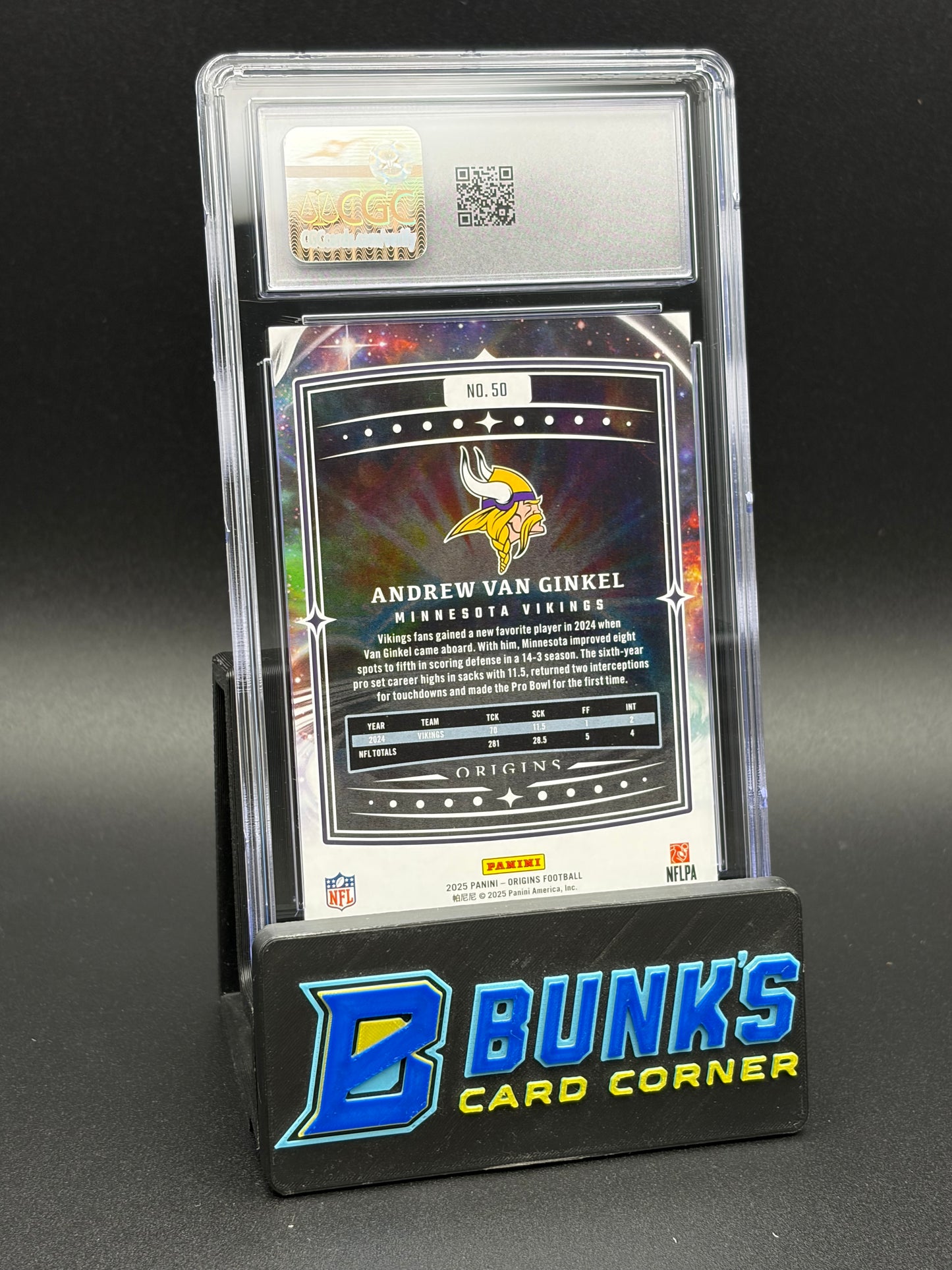 2025 Andrew Van Ginkel Silver Panini Origins CGC 10 25/75