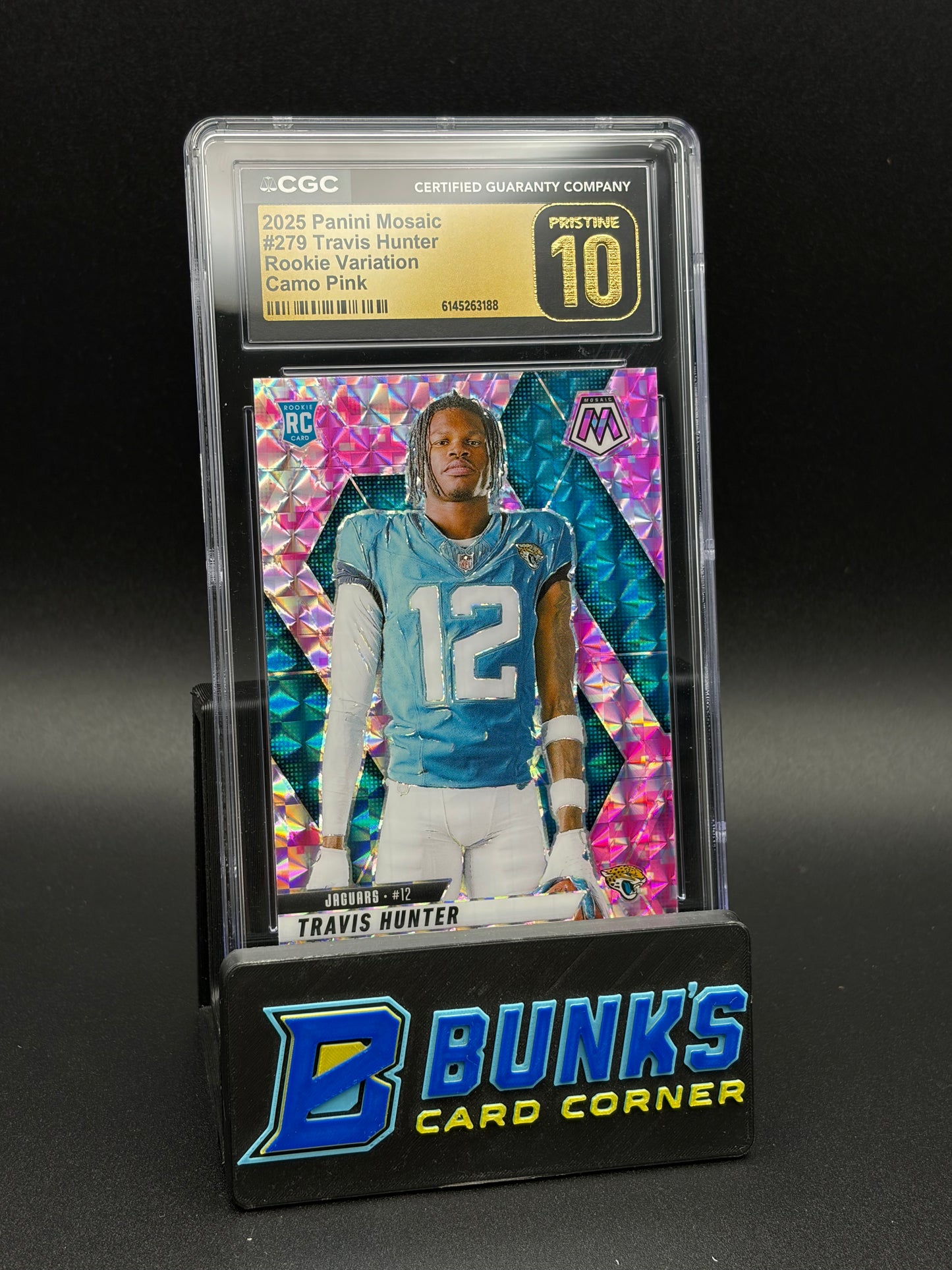 2025 Travis Hunter Camo Pink Rookie Variation Panini Mosaic CGC Pristine 10 RC