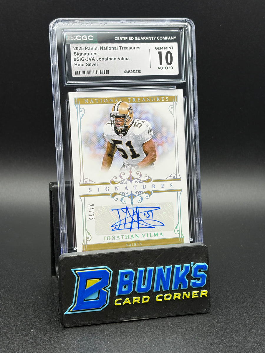 2025 Jonathan Vilma Holo Silver National Treasures CGC 10 Auto 10 24/25