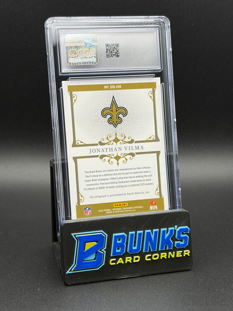 2025 Jonathan Vilma Holo Silver National Treasures CGC 10 Auto 10 24/25