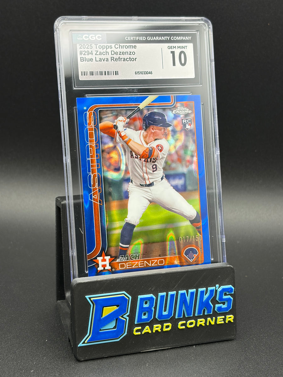2025 Zach Dezenzo Blue Lava Refractor Topps Chrome CGC 10 RC 17/150