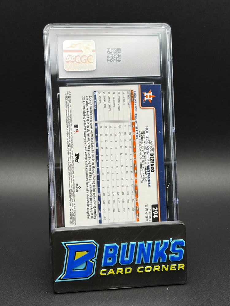 2025 Zach Dezenzo Blue Lava Refractor Topps Chrome CGC 10 RC 17/150