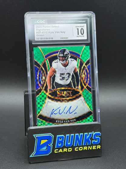 2025 Kyle Van Noy Green Signatures Select CGC 10 Auto 10 2/5