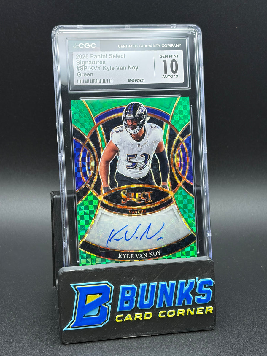2025 Kyle Van Noy Green Signatures Select CGC 10 Auto 10 2/5
