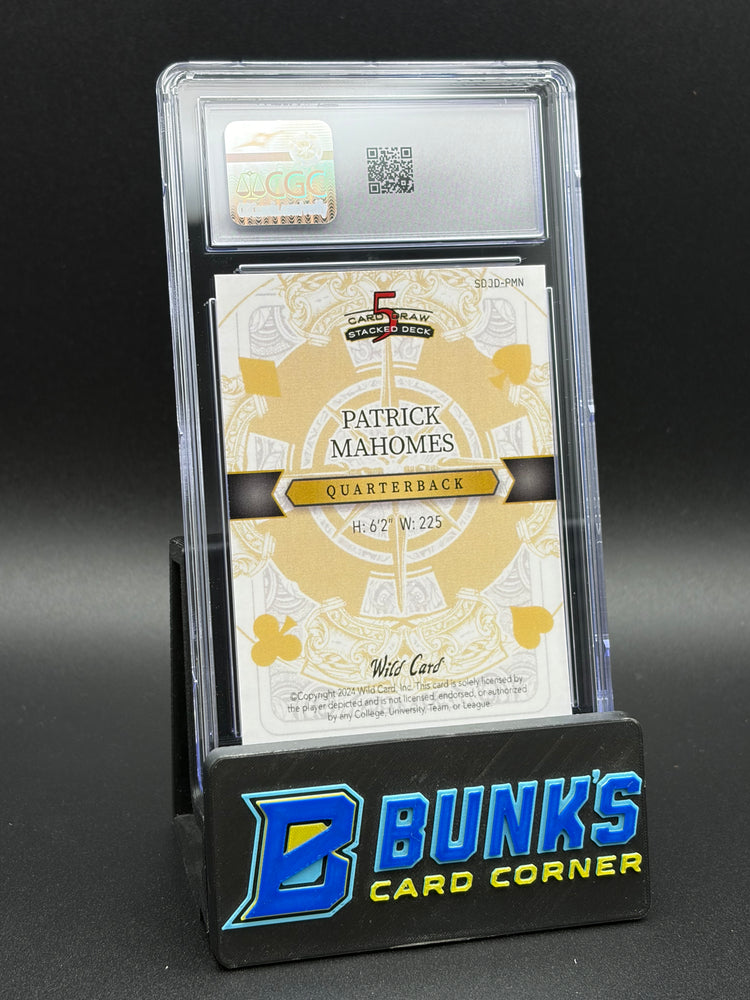 2024 Patrick Mahomes Gold & Silver Rainbow Foil Jack of Diamonds Jumbo Wild Card CGC 10 3/3