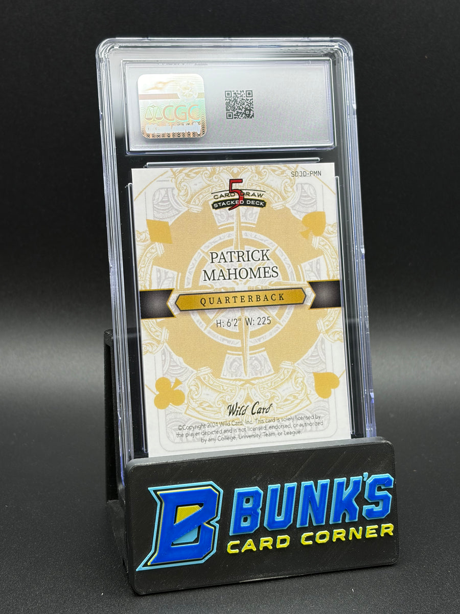 2024 Patrick Mahomes Gold & Silver Rainbow Foil Jack of Diamonds Jumbo Wild Card CGC 10 3/3