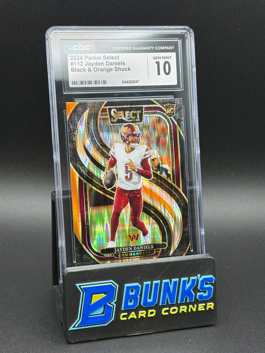 2024 Jayden Daniels Black & Orange Shock Select CGC 10 RC