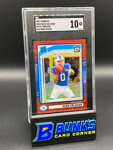2024 Keon Coleman Optic Preview Red Wave Prizm SGC 10